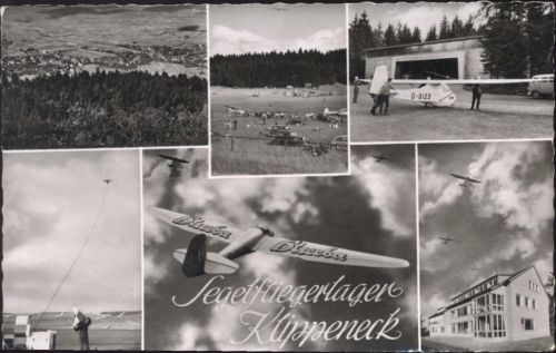 1964 Klippeneck, Segelfliegerlager/glider pilot camp, gezackter Rand,A. Mauthe