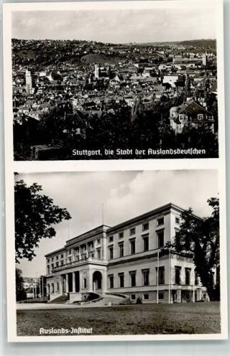 Stuttgart Auslands-Institut und Panorama der Innenstadt