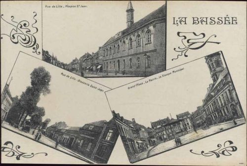 um 1910/20 La Bassee, Rue de Lille Hospice St. Jean, Belgien.,Edition Malot AKU1