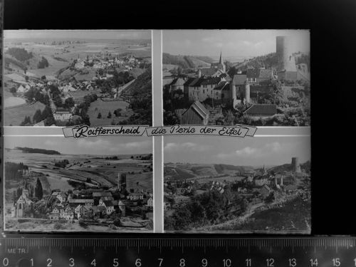 53940 W5374 Reifferscheid , Kr Schleiden, Eifel GLASNEGATIV Mehrfachbildkarte