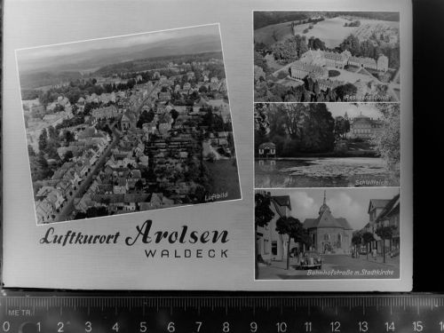 34454 W3548 Arolsen GLASNEGATIV Mehrfachbildkarte