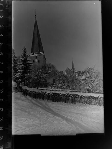 59846 W5768 Stockum , Sauerl GLASNEGATIV Kath. kirche