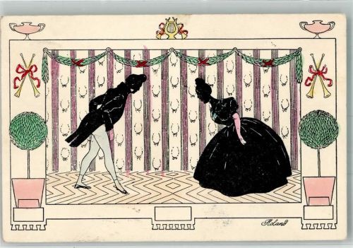 1906 sign. Roland Biedermeier Epoche Tanz