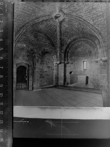 76855 W6747 Annweiler am Trifels, Forsthaus GLASNEGATIV Reichsburg, Doppelkapelle