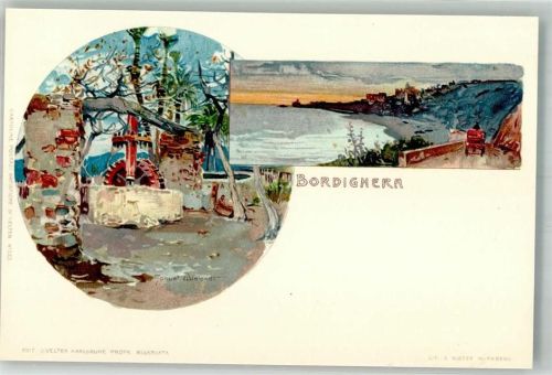 Bordighera 1899 Velten Nr. 223 Brunnen + Adelskorrespondenz