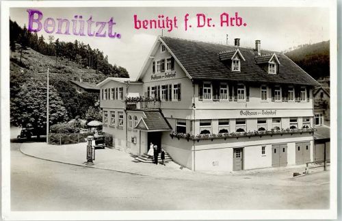 Calmbach Gasthaus zum Bahnhof Foto AK
