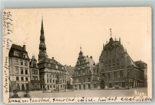 Riga 1934 Denkmal Marktplatz