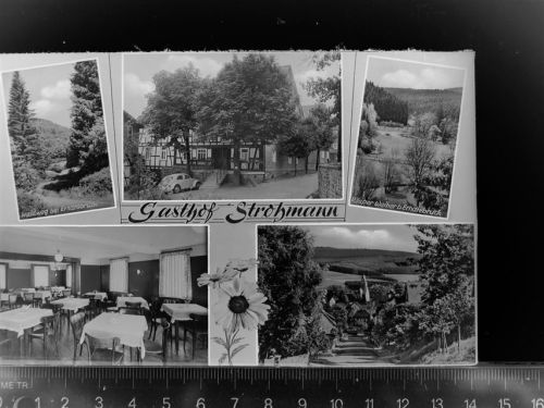 57339 W5927 Erndtebrück GLASNEGATIV Gasthof Strohmann