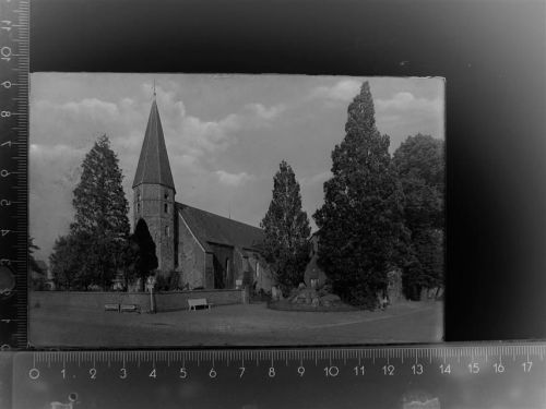 49635 W4574 Badbergen GLASNEGATIV Kirche