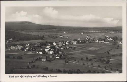 01773 O8242 Altenberg um 1950 - Altenberg: Blick vom Geisingberg, Ansicht,W. Kenne AKU2