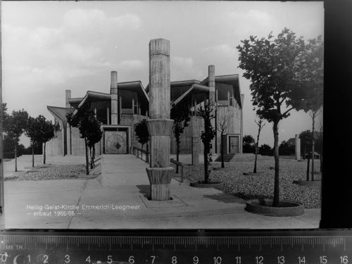 46446 W4240 Emmerich GLASNEGATIV Heilig-Geist-Kirche, Leegmeer