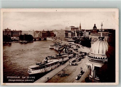 Stockholm 1920 Hafen Passagierschiffe