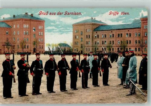 1915 Garnison Griffe üben Soldaten
