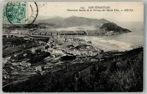 San Sebastian 1910 Marke Bildseitig