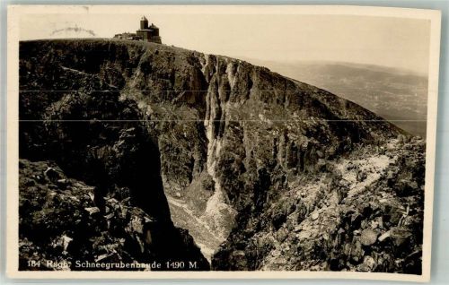 Schneegruben Baude 1934 Hüttenstempel