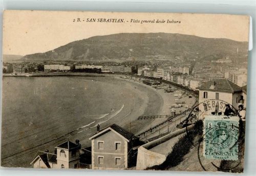 San Sebastian Schwimmbad Strand Marke bildseitig