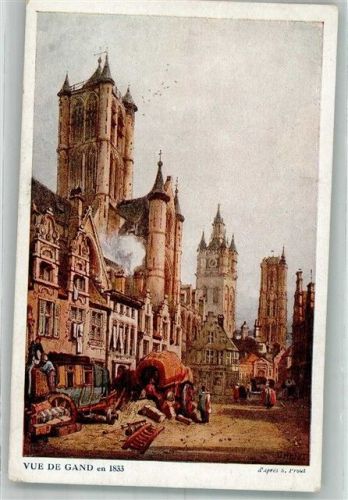 Gand Marktszene Vue de Gand en 1833