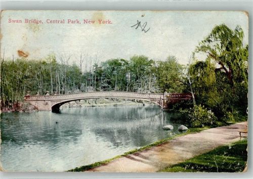 New York City 1912 Central Park Swan Bridge