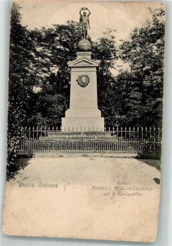 Teplice Denkmal Kaiser Friedrich Wilhelm Königshöhe