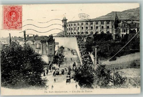 San Sebastian 1913 Un di de Toros Marke bildseitig