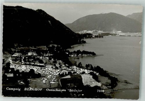 Ossiach 1965 Fliegeraufnahme Camping Berghof Ossiacher See