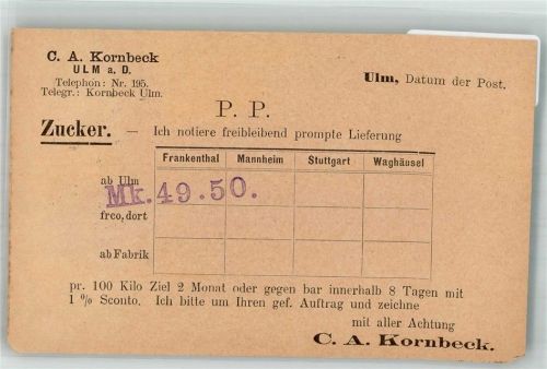 Ulm 1895 C.A. Kornbeck