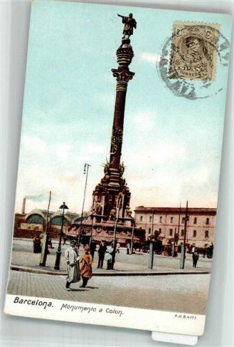 Barcelona Denkmal Colon Marke bildseitig