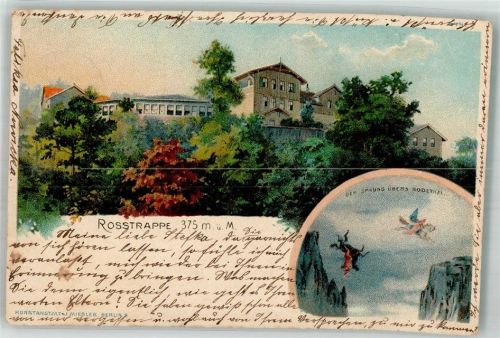 Thale 1903 Rosstrappe Sprung übers Bodetal
