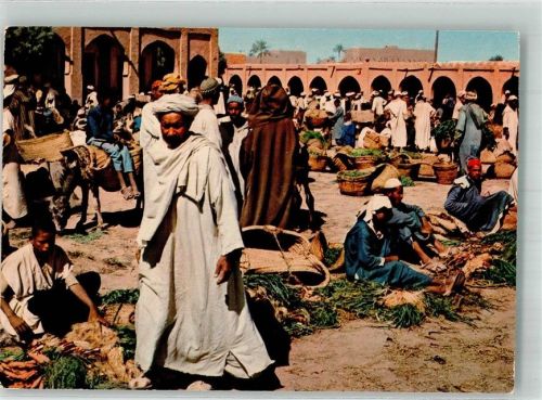 Casablanca Marktszene Tracht Ort lt. Verlag