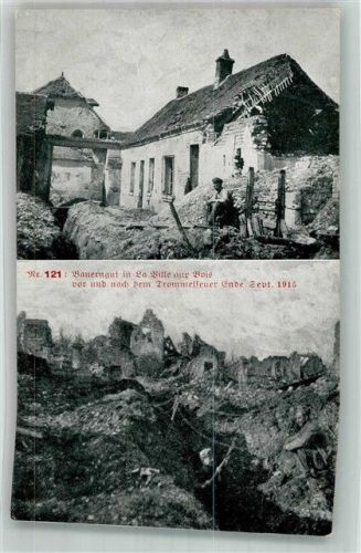 La Ville-aux-Bois WK I Trümmer 1915