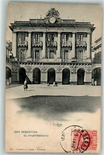 San Sebastian 1906 el Ayuntamiento Marke Bildseitig