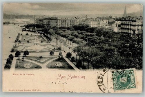 San Sebastian Denkmal Plaza e de la Zuriolla Marke bildseitig