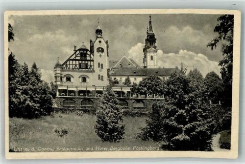 Linz 1946 Hotel Gasthaus Bergbahn Pöstlingsberg