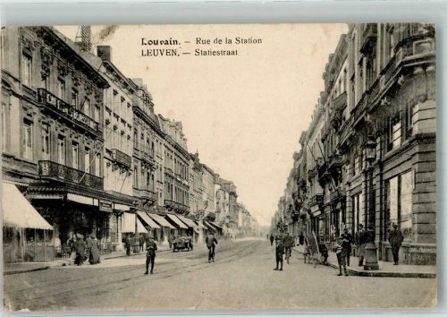 Leuven 1917 Feldpost WK I Rue de la Station