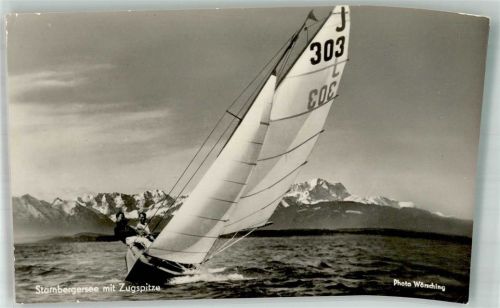 Starnberg Starnbergersee Zugspitze Segelboot Männer