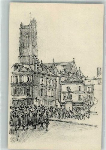 Peronne WK I sign. Ziegra,K. Standmusik Kirche Denkmal