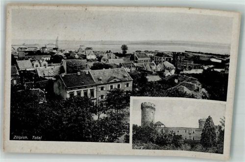 Zülpich Panorama des Ortes mit Burg Zülpich