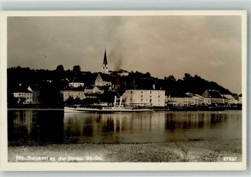 Mauthausen 1930 Dampfschiff Kirche