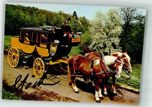 Geringhausen Postkutschenlinie Nümbrecht-Wiehl Postillion Stöcker Autogramm