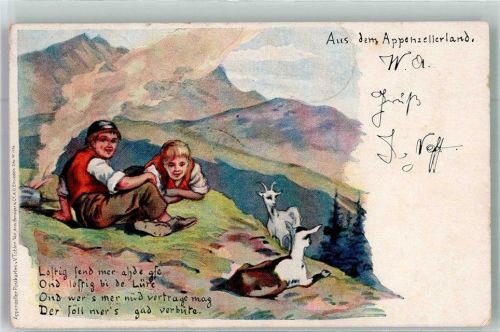1899 sign. Tobler V. Hirten Appenzeller Postkarten No. 135/4