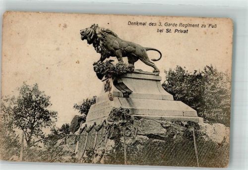Saint-Privat-la-Montagne 1916 Denkmal 3.Garde Regiment zu Fuß Feldpost WK I VI.Res.Korps