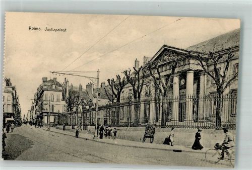 Reims 1917 Justizgebäude Fahrrad