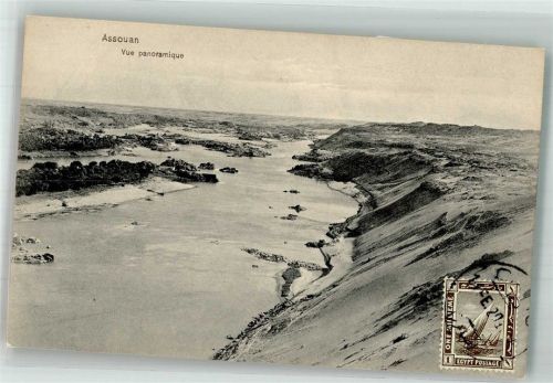 Assuan 1920 Panorama Marke bildseitig