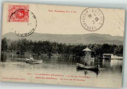 Puigcerda 1915 Le Lac de Puigcerda Marke bildseitig