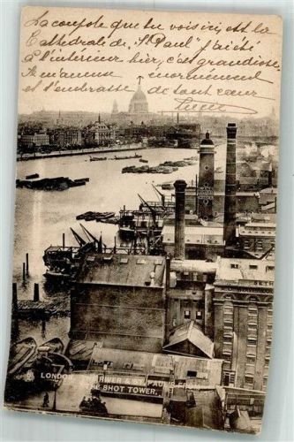 London 1905 Hafen Themse