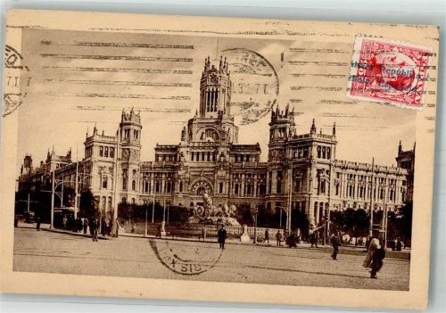 Madrid 1932 Postamt Casa de Correos Marke bildseitig