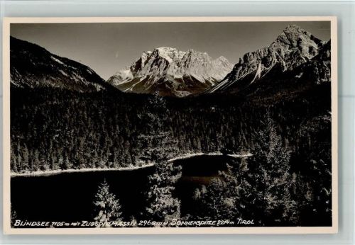 Biberwier Blindsee mit Zugspitzmassiv und Sonnenspitze