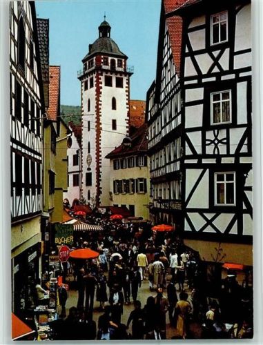 Mosbach Frühlingsfest in der Fußgängerzone mit Rathaus