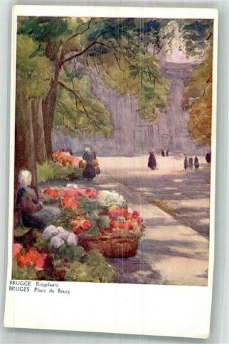 Bruges 1917 Marktszene Place du bourg