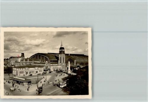 Hamburg Foto7x9cm Alt Hamburg Straßenbahn Hauptbaghnhof AKU2